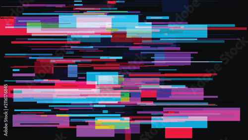 Konstfotografi Red Cyan Digital Glitch Grain Data Stream