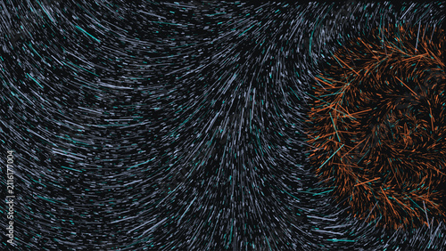 Radial Vortex Glitch Singularity Warped Noise