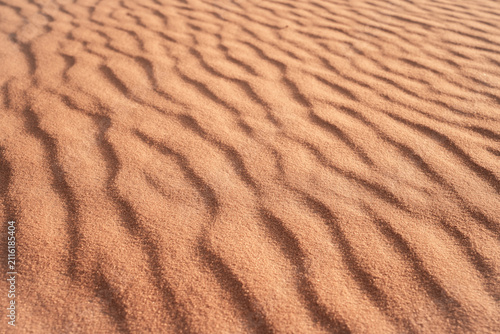 Minimalistic sand dunes in the evening sun