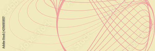 Circular Lines banner set. Vector Illustration . Radial, concentric details . Logo Design elements bundle . Movement effect . Abstract Geometric shape .
