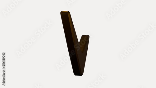 Shiny gold check mark