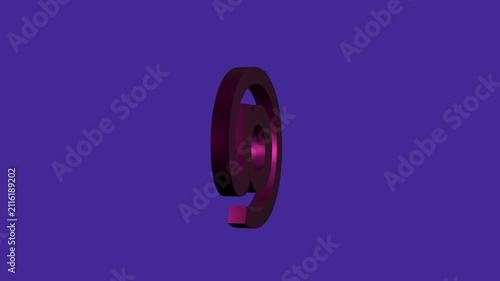 3D @ email symbol