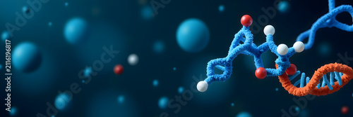 Molecular structure and pharmaceutical research concept for drug discovery