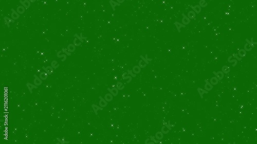 Sparkling star particles twinkling in abstract sky green screen overlay seamless loop