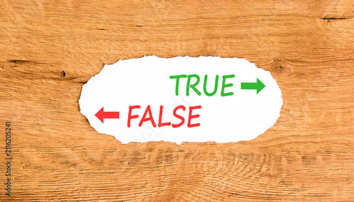 Фотография True or false symbol
