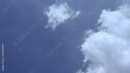 White Fluffy Clouds in Clear Blue Sky