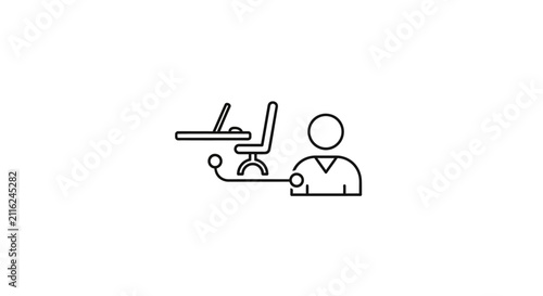 Принти на полотні Person sitting in dentist chair.