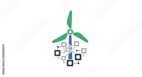 Wind Turbine Sustainable Energy Concept.