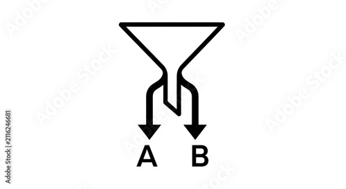 Obraz na płótnie Split Decision Making Process Flow.