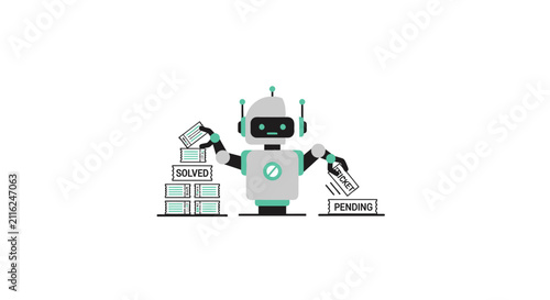 Robot Holding Delivery Boxes and Packages.