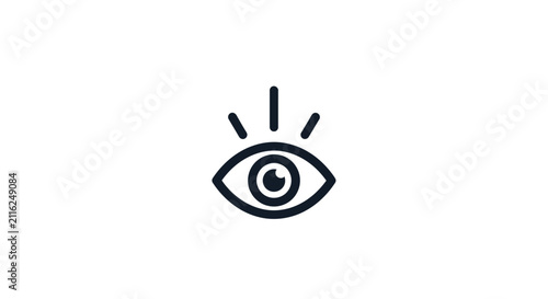 Принти на полотні Eye with lines indicating vision.
