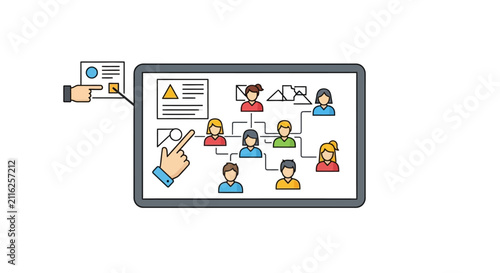 Business Organization Flow Chart Teamwork.