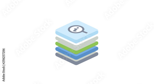 Stack of Colorful Layered Blocks.