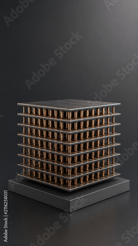 3D Stacked Memory Architecture for High Bandwidth AI Computing and Advanced Semiconductor Packaging, Vertical