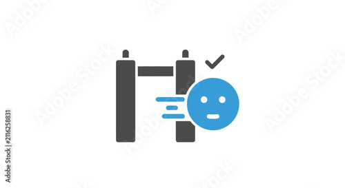 Sad face emoticon with checklist.
