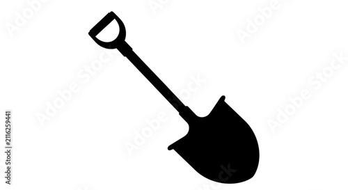 Black silhouette of a shovel tool.