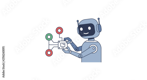 Robot Holding a Circuit Board.