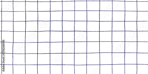 Seamless graph paper pattern featuring precise grid lines and square cells. Vector print ideal for notebook layout, technical drawing and educational material. Hand drawn texture endless backdrop