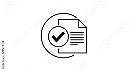 Fotografie Check mark on document icon.