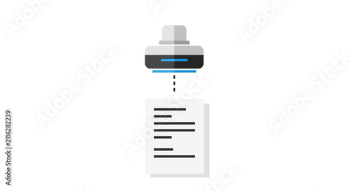 фотографія Inkjet printer printing on paper.