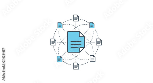 Foto Blue Document File Sharing Network.