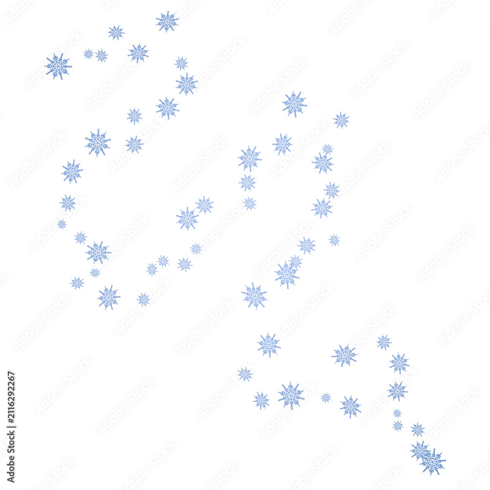 Fototapeta premium Snowflakes Falling Christmas Pattern PNG Transparent