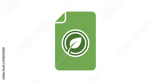 Bild auf Leinwand Green eco friendly leaf logo symbol.