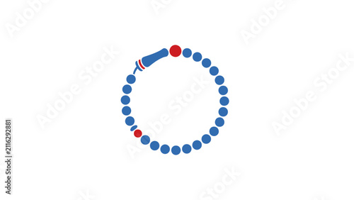 Foto DNA molecule structure model.
