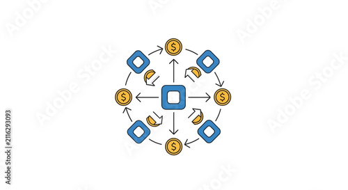 Money Transfer Online Payment Concept.