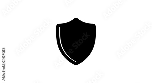 Black Shield Icon Symbol Security.
