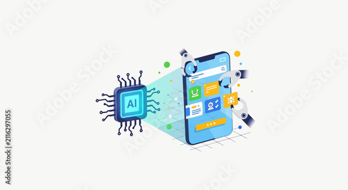 Smartphone with mobile app on screen.