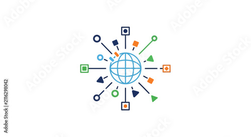 Global Network Connection Earth Symbol.