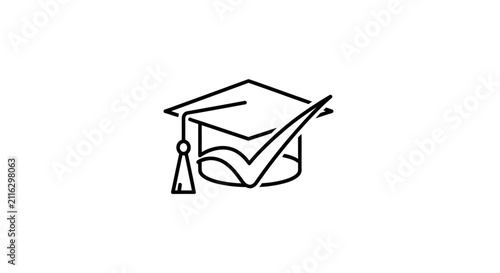 Graduation Cap Icon Symbol Education.