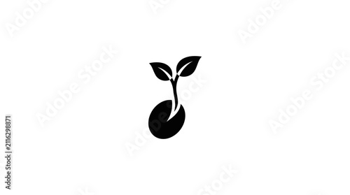 Sprouting Seed Vector Icon