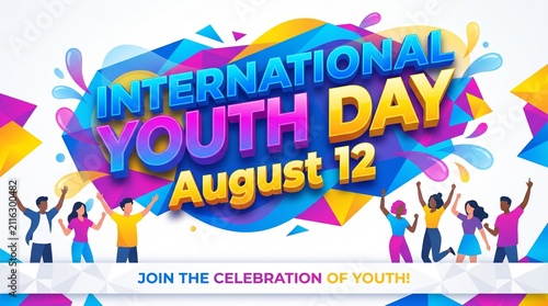 International Youth Day August 12 Vibrant Celebration Background
