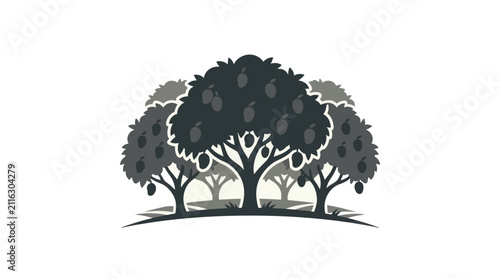Group of Trees with Foliage.