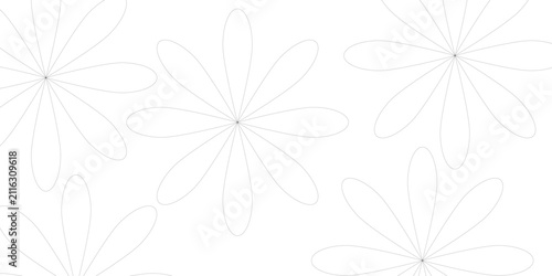 Abstract Minimal Flower Line Pattern Background