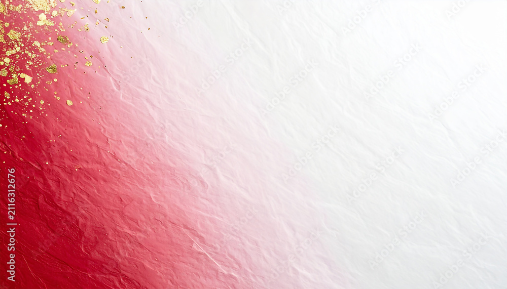 Fototapeta premium Washi Paper Texture Background Smooth Soft Gradient White to Deep Vermillion Japanese Craft
