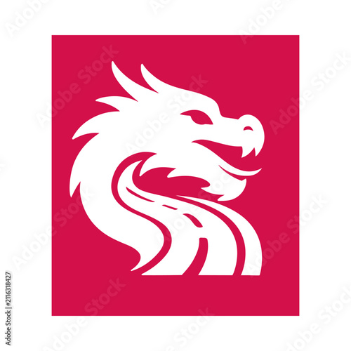 Modern Dragon Head Logo with Bold Mythical Creature Design for Gaming Esports Martial Arts and Premium Brand Identity