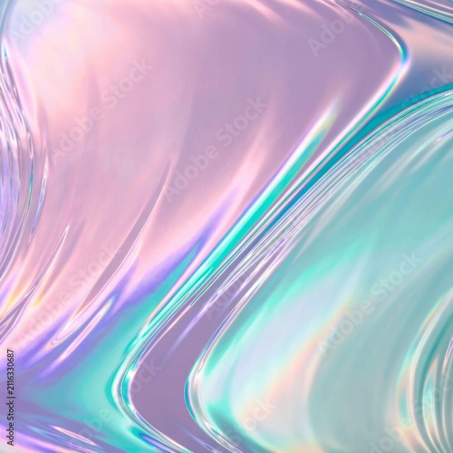 Vivid holographic oil slick gradient surface featuring a stunning array of colors and a reflective texture perfect for creating artistic and abstract backgrounds