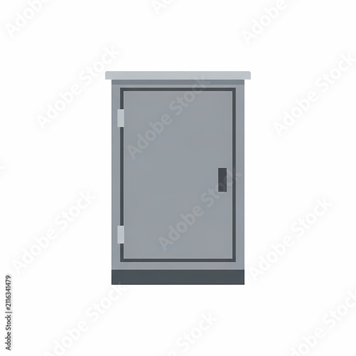 Industrial power housing unit for electrical equipment distribution system management in urban utility grid installations providing secure protection for critical circuitry components and