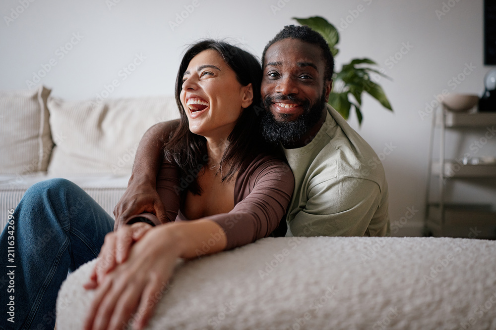 Fototapeta premium Portrait of a mixed race couple