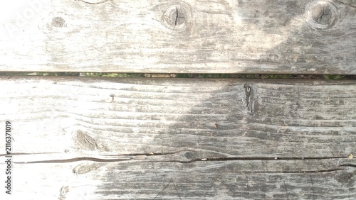Canvas Print Weathered Timber Planks Horizontal grey wooden boards showing natural grain and