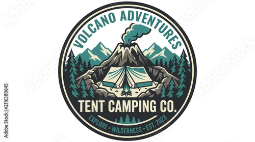 Volcano Adventures Tent Camping Co. Emblem.
