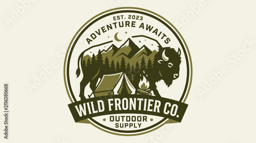 Wild Frontier Co. Outdoor Supply Bison Adventure Awaits.