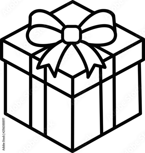 Isometric gift box icon