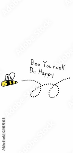 Canvastavla cute Bee cartoon  adorable bee vector design  bee illustration