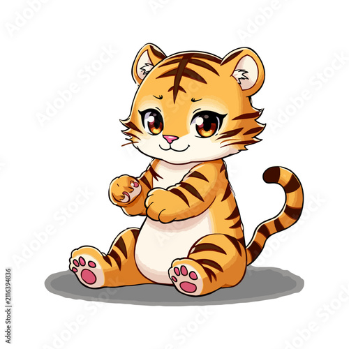 Cute South China Tiger Clipart 07