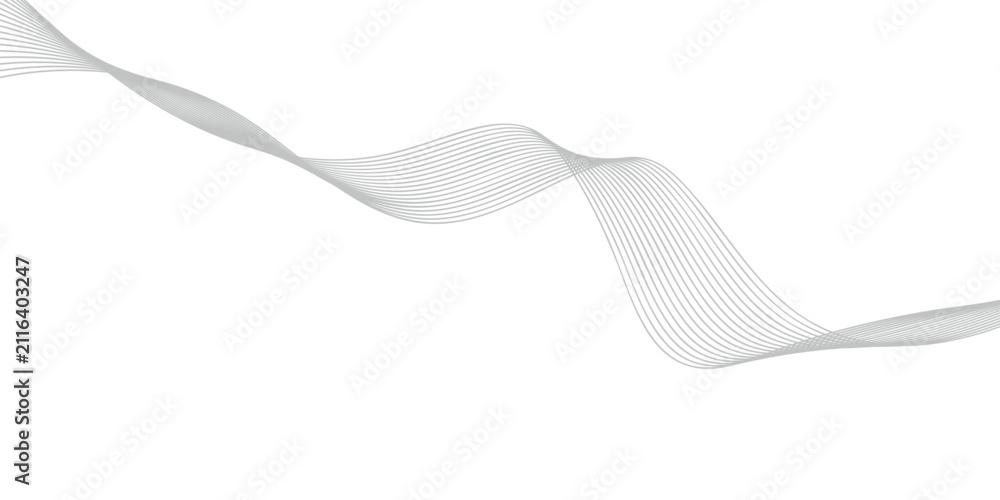 Fototapeta premium abstract white ribbon wave with delicate lines flowing gracefully, suggesting elegance and movement.