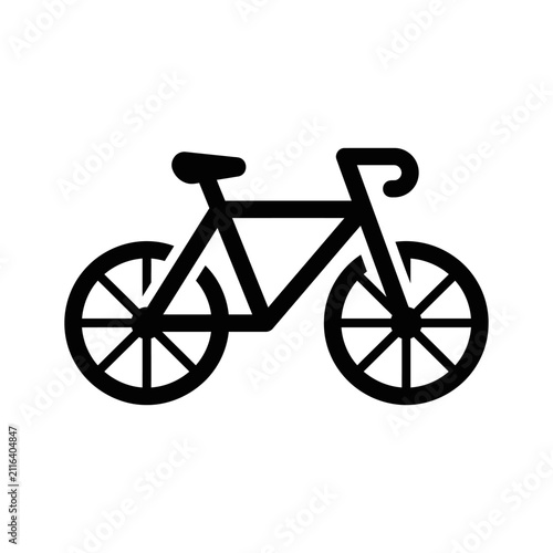 Sleek road bicycle icon with thin tires.